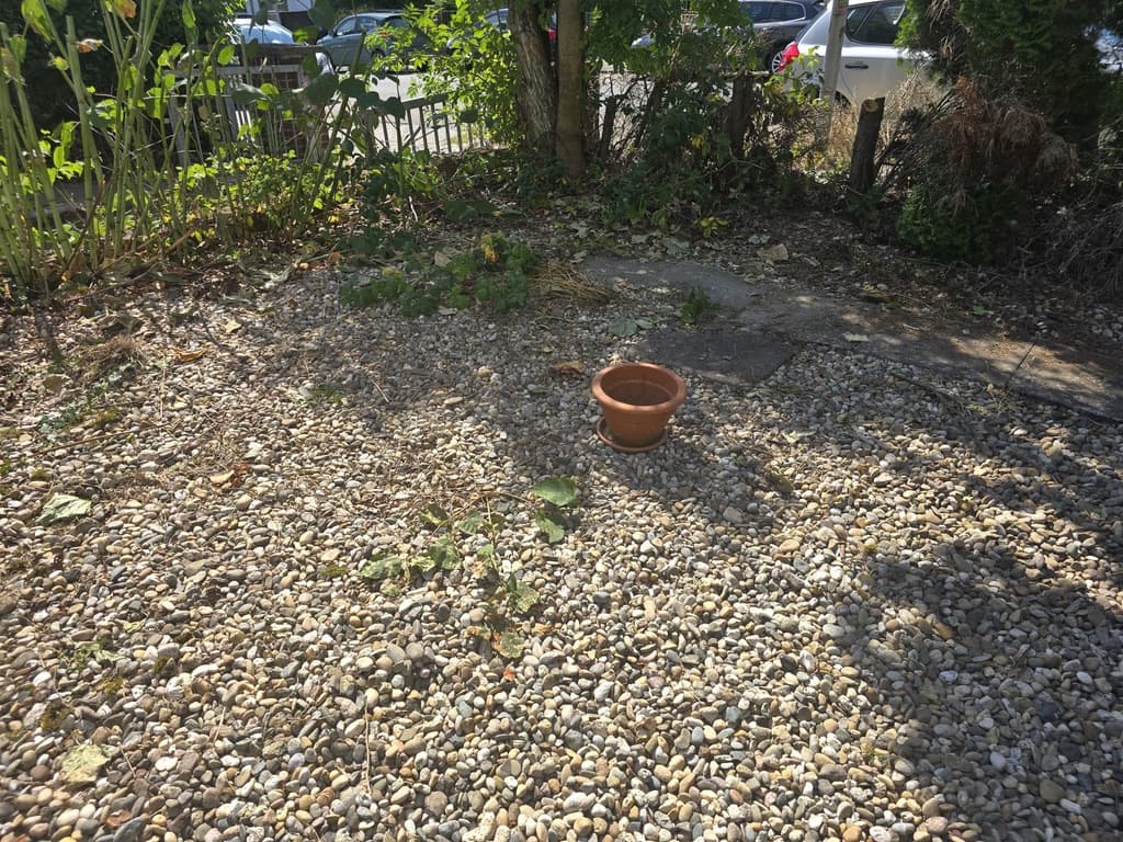 Pflasterarbeiten – Vorher